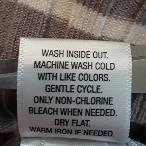 Womens Sz XL Gray White Striped Ribbed Cowl Neck Lightweight Sweater APT 9 - Picture 10 of 10